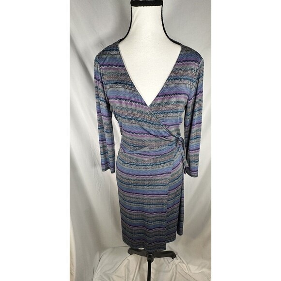 TAHARI ARTHUR S. LEVINE Silky Wrap Dress Size 2 - Picture 1 of 7